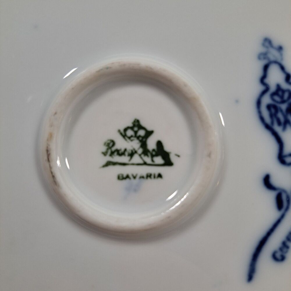VTG Rosenthal Bavaria Tea Tile Delft Germany Canal Scene Church Boats Round Blue - Picture 4 of 5